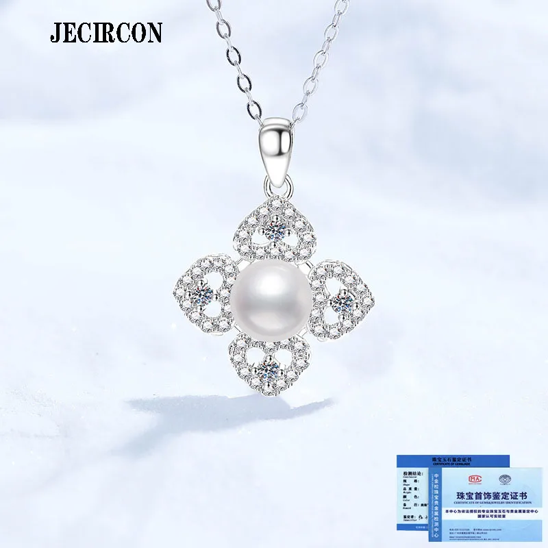 JECIRCON 925 Sterling Silver Necklace for Women Moissanite Natural Freshwater Pearl Camellia Pendant Sweet Romantic Fine Jewelry
JECIRCON 925 Sterling Silver Necklace for Women Moissanite Natural Freshwater Pearl Camellia Pendant Sweet Romantic Fine Jewelry