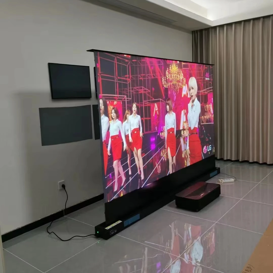 92-Inch 16:9 4K UST ALR Electric Home Theater Projector Screen with CBSP Motorized Projection 16:9 UHD Screen
92-Inch 16:9 4K UST ALR Electric Home Theater Projector Screen with CBSP Motorized Projection 16:9 UHD Screen