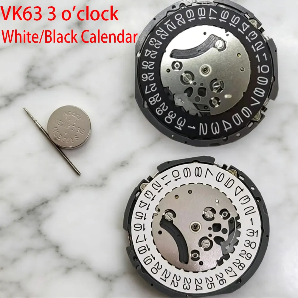 Japanese imported quartz movement VK63 24-hour 3-O'clock black and white calendar multi pin multifunctional watch movement
Japanese imported quartz movement VK63 24-hour 3-O'clock black and white calendar multi pin multifunctional watch movement