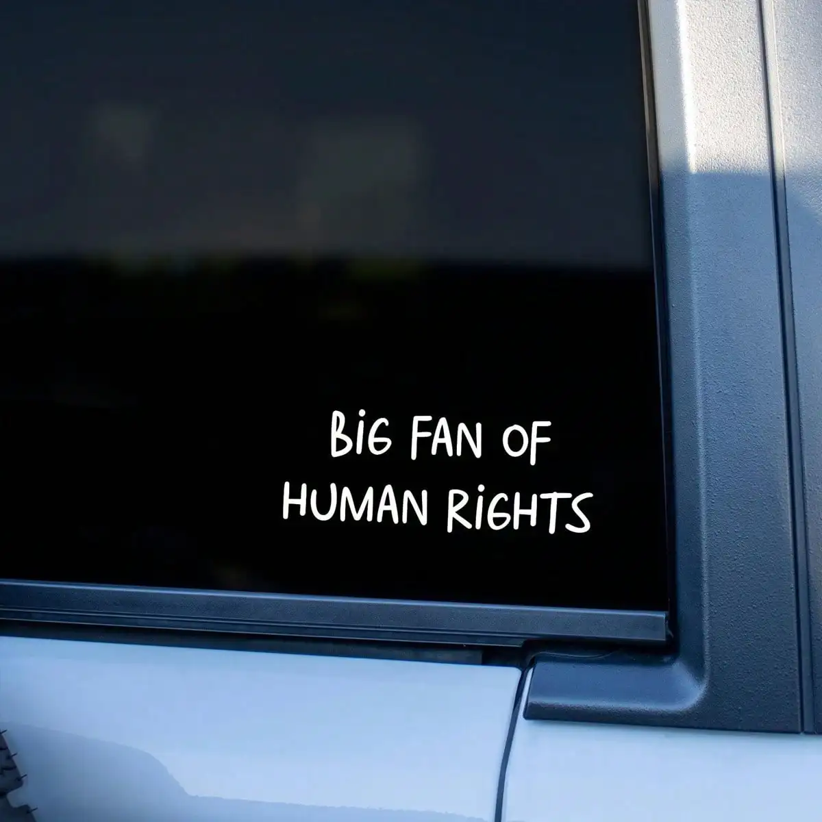 BIG FAN OF HUMAN RIGHTS Quote Car Sticker, Handwritten Style Vinyl Decal
BIG FAN OF HUMAN RIGHTS Quote Car Sticker, Handwritten Style Vinyl Decal
