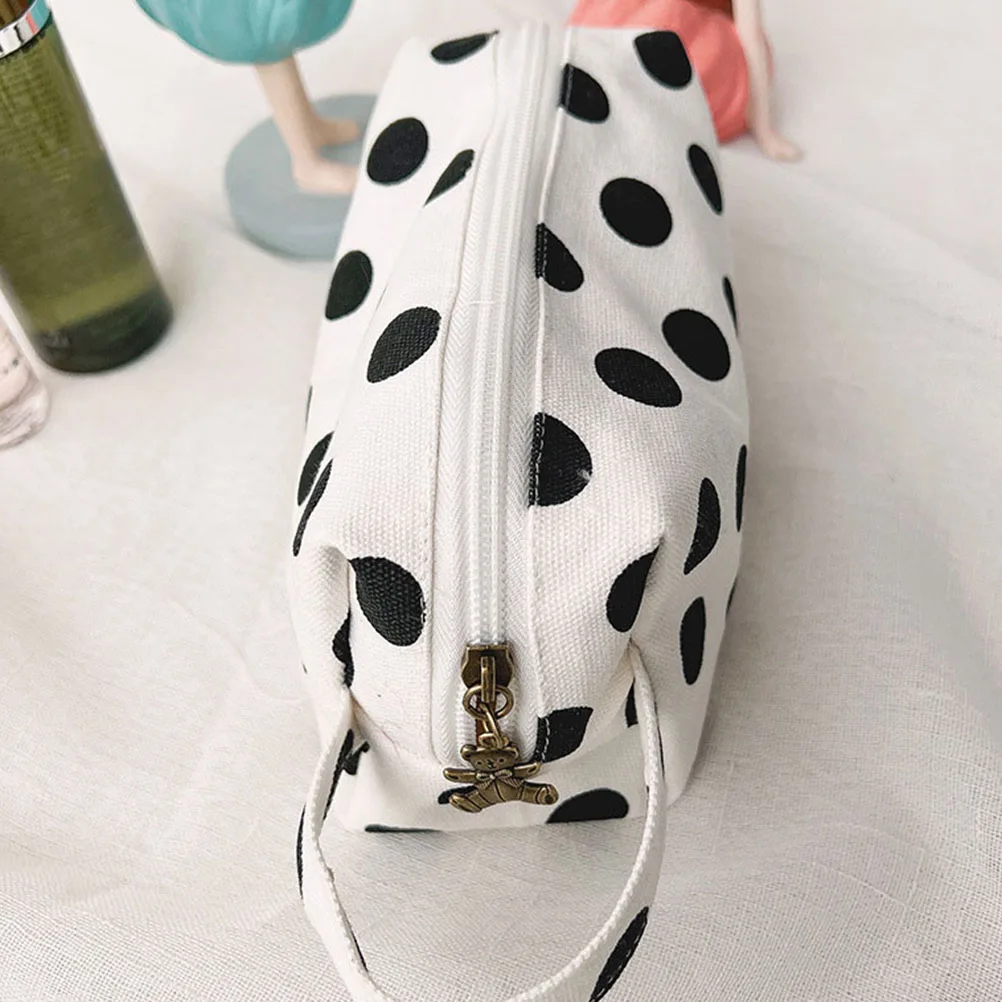 Bag Dot Canvas Makeup Bags Toiletry Large Storage Travel Pouch Women Skincare ganizer Cow Design
Bag Dot Canvas Makeup Bags Toiletry Large Storage Travel Pouch Women Skincare ganizer Cow Design