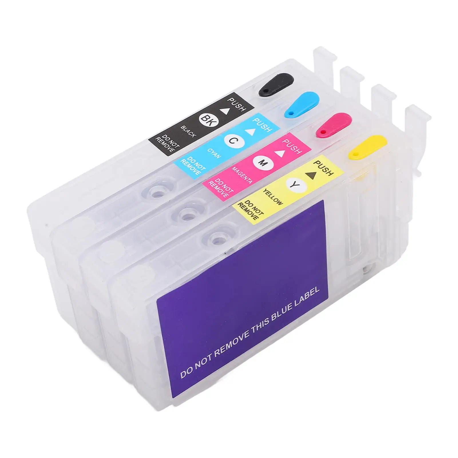 4-Piece High-Quality Refillable Ink Cartridge Set Black Cyan Magenta Yellow Chipless Compatible for Various Printers Accessories
4-Piece High-Quality Refillable Ink Cartridge Set Black Cyan Magenta Yellow Chipless Compatible for Various Printers Accessories