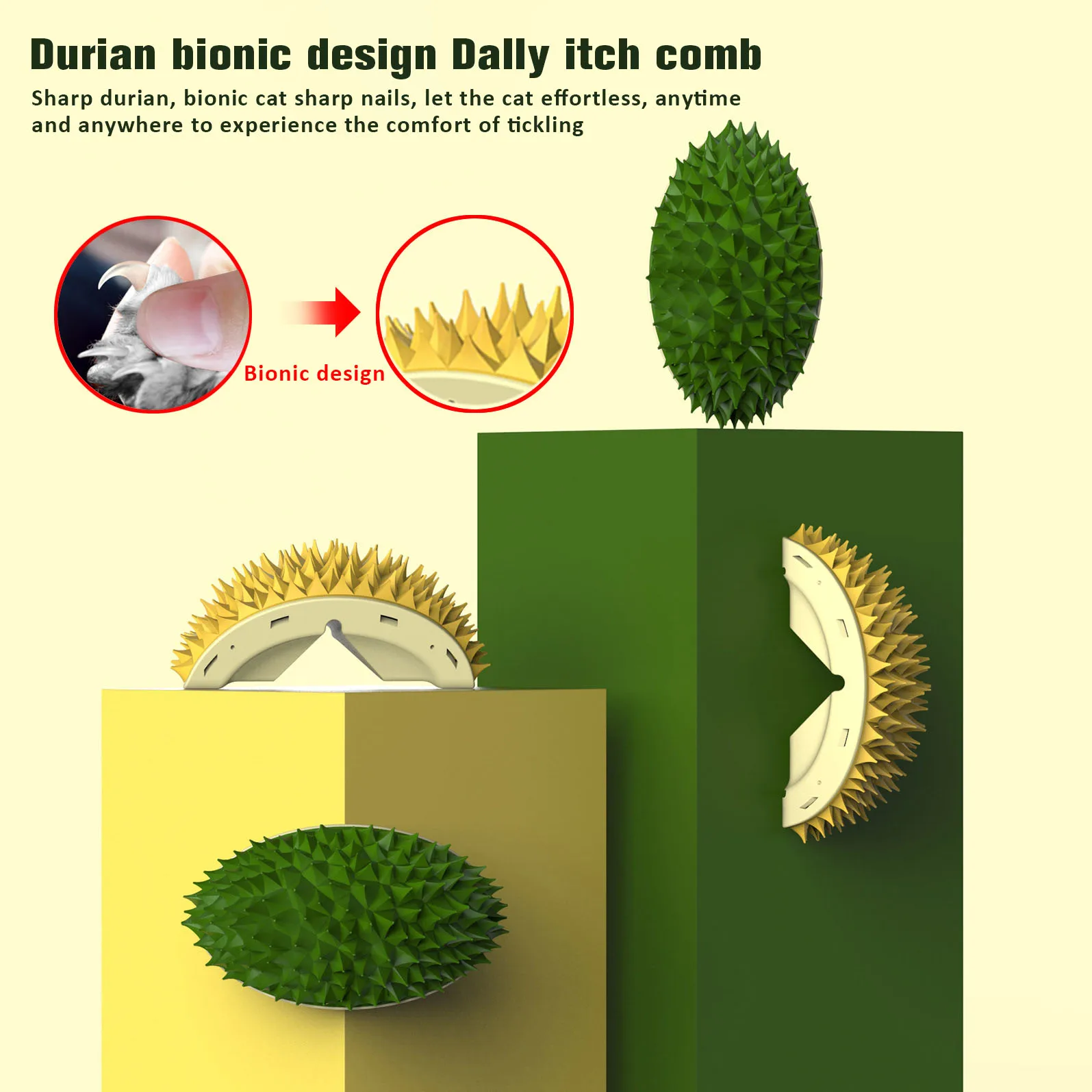 Cat Toy Durian Shape Wall Corner Scratcher Cat Mint Play Cat Toy Scratching and Remove Hairs with Catnip Interactive Pet Toy
Cat Toy Durian Shape Wall Corner Scratcher Cat Mint Play Cat Toy Scratching and Remove Hairs with Catnip Interactive Pet Toy