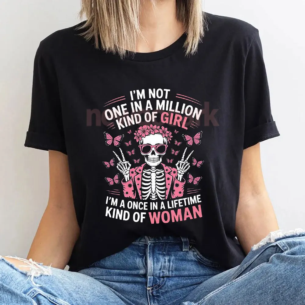 Футболка «I'm Not One in Million Kind of Girl I'm Once in Life 1, женская и мужская, забавные хлопковые футболки с рисунком скелета, винтажная рубашка
Футболка «I'm Not One in Million Kind of Girl I'm Once in Life 1, женская и мужская, забавные хлопковые футболки с рисунком скелета, винтажная рубашка