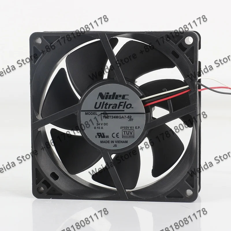 Original genuine Nidec DC 24V 0.10A 9CM Inverter Three-wire 90X90X25MM T92T24MGA7-52 Cooling fan
Original genuine Nidec DC 24V 0.10A 9CM Inverter Three-wire 90X90X25MM T92T24MGA7-52 Cooling fan