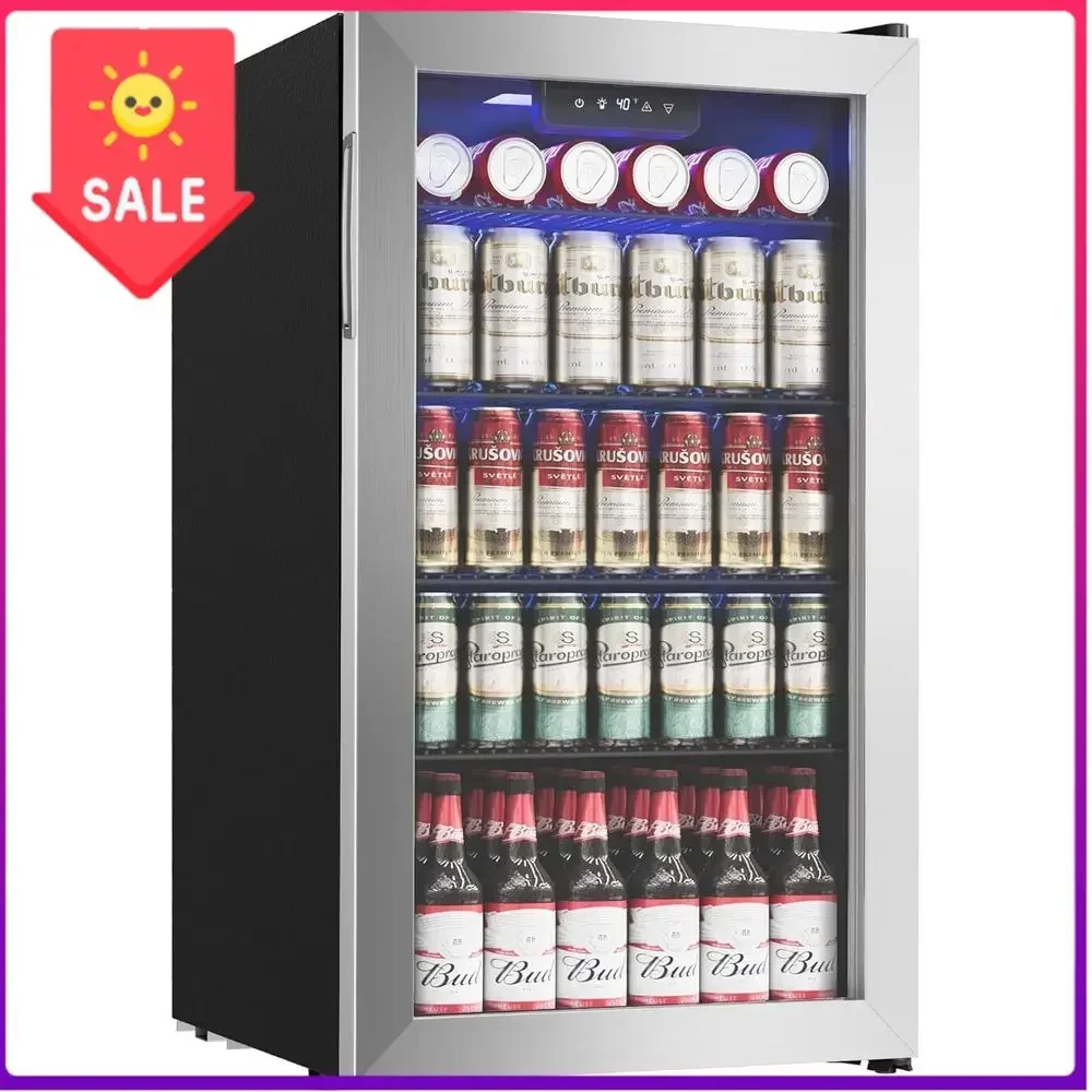 BestsellerMini 126-Can Beverage Cooler with Glass Door, Adjustable Shelves for Home, Office, or Bar, Silver
BestsellerMini 126-Can Beverage Cooler with Glass Door, Adjustable Shelves for Home, Office, or Bar, Silver