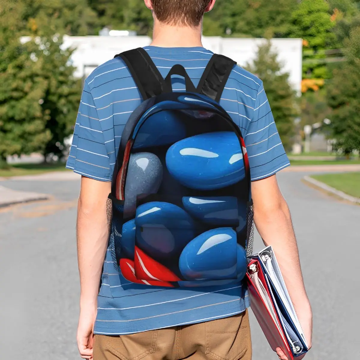 Colorful Pebbles Pattern Backpack Student BookBag Children School Bag Computer Shoulder Bags for Men Women
Colorful Pebbles Pattern Backpack Student BookBag Children School Bag Computer Shoulder Bags for Men Women