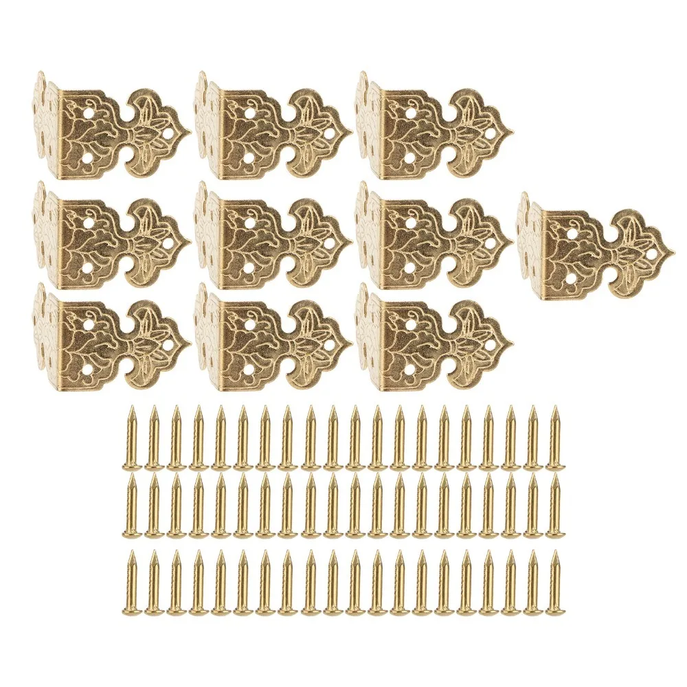 10sets Brackets Copper Corner Protector Vintage Brass Box Corner Protector Bronze Furniture Corner Protection Cabinets
10sets Brackets Copper Corner Protector Vintage Brass Box Corner Protector Bronze Furniture Corner Protection Cabinets