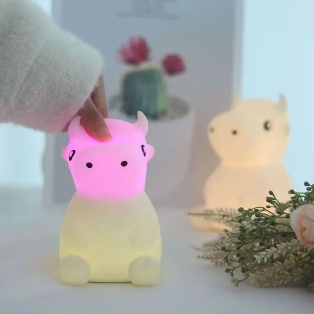 Cute Soft Light Cow Night Lights Charging Pat Dimming Touch Lamp Timing Silicone Sleeping Nightlight Birthday Gift
Cute Soft Light Cow Night Lights Charging Pat Dimming Touch Lamp Timing Silicone Sleeping Nightlight Birthday Gift
