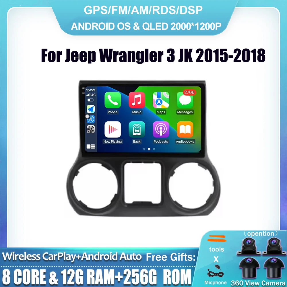 QLED 10.1'' Android 14 For Jeep Wrangler 3 JK 2015-2018 BT DSP RDS Carplay Car Radio Multimedia Video GPS Navigation 4G LTE
QLED 10.1'' Android 14 For Jeep Wrangler 3 JK 2015-2018 BT DSP RDS Carplay Car Radio Multimedia Video GPS Navigation 4G LTE