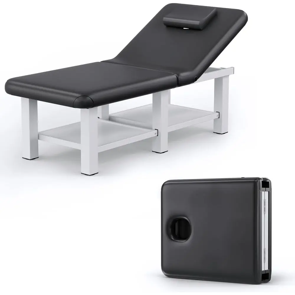 Sturdy Stationary Massage Table with Adjustable Backrest, Storage, and Metal Frame, Supporting up to 660 LBS, for Physical Thera
Sturdy Stationary Massage Table with Adjustable Backrest, Storage, and Metal Frame, Supporting up to 660 LBS, for Physical Thera