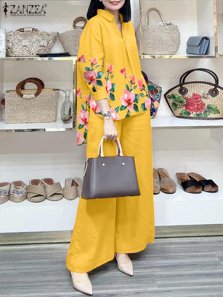 ZANZEA Oversize Fashion Pant Sets Wide Leg Trouser 2024 Fall Women Loose Casual 2pcs Outfit Floral Print Long Sleeve Shirt Suits
ZANZEA Oversize Fashion Pant Sets Wide Leg Trouser 2024 Fall Women Loose Casual 2pcs Outfit Floral Print Long Sleeve Shirt Suits