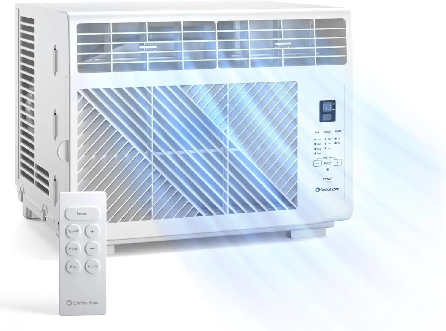 5000 BTU Window Air Conditioner with Remote, Digital Display, 4 Speeds & Modes, 24H Timer, Sleep & Eco
5000 BTU Window Air Conditioner with Remote, Digital Display, 4 Speeds & Modes, 24H Timer, Sleep & Eco