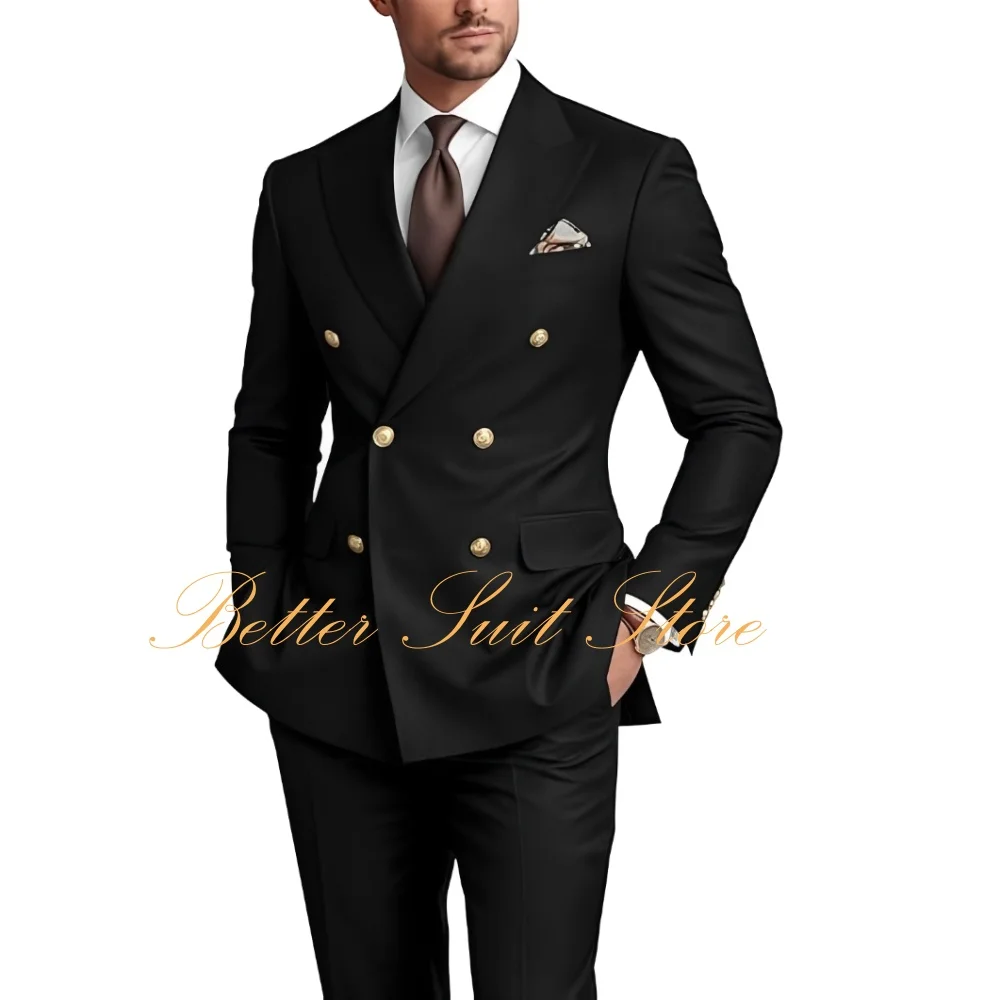 Men's 2 Piece Double Breasted Suit Regular Fit Gold Button Blazer Wedding Prom Formal Suits Set for Men
Men's 2 Piece Double Breasted Suit Regular Fit Gold Button Blazer Wedding Prom Formal Suits Set for Men