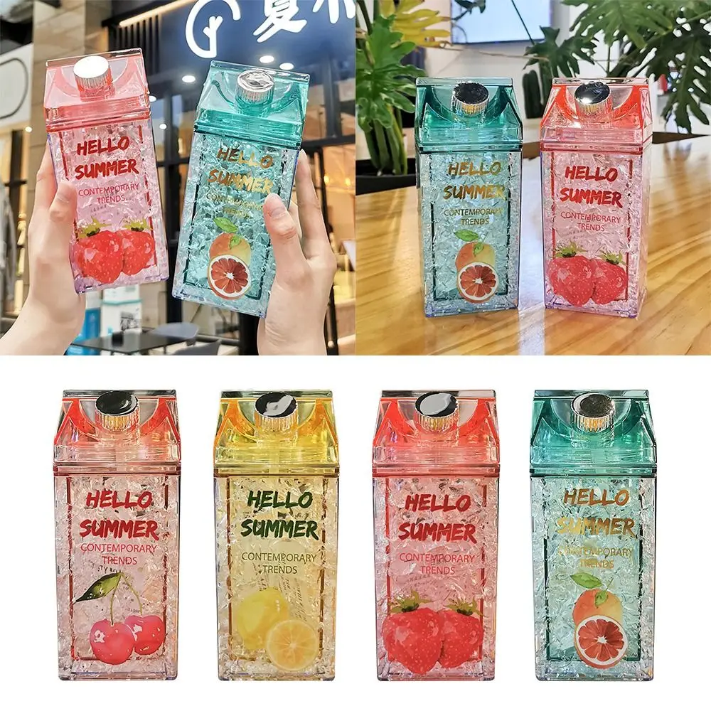 with Straw Milk Carton Water Bottle Clear Leakproof Clear Milk Carton Container 400ml Double Layer Double Walled Cooling Bottle
with Straw Milk Carton Water Bottle Clear Leakproof Clear Milk Carton Container 400ml Double Layer Double Walled Cooling Bottle