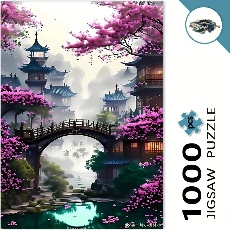 A 1000pcs Puzzle Featuring Purple Flowers And House Designs - Scratch-Resistant And, Designed for Advanced Skill Levels
A 1000pcs Puzzle Featuring Purple Flowers And House Designs - Scratch-Resistant And, Designed for Advanced Skill Levels