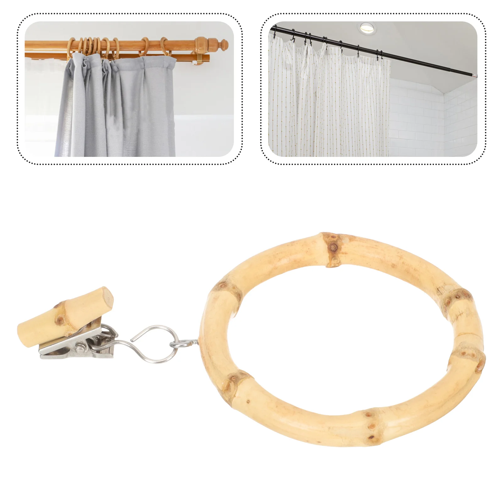 Natural Bamboo Drapery Eyelet Curtain Ring Hook Pin Hanging Ring Drapery Rod Loop curtain hook clip drapery rings clip
Natural Bamboo Drapery Eyelet Curtain Ring Hook Pin Hanging Ring Drapery Rod Loop curtain hook clip drapery rings clip
