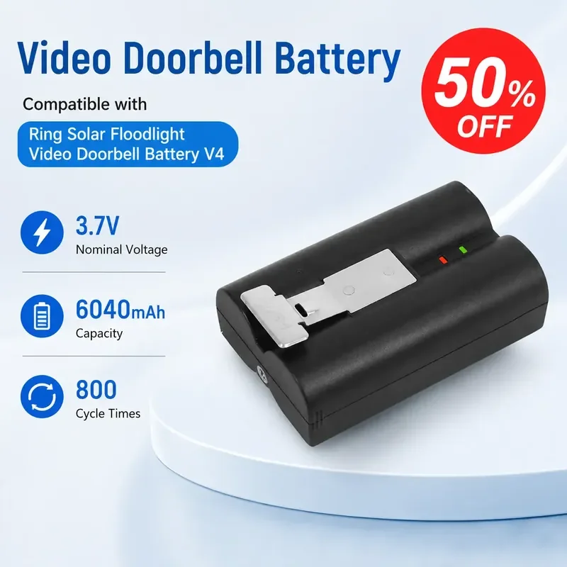 For Ring Solar Floodlight Video Doorbell Battery V4
For Ring Solar Floodlight Video Doorbell Battery V4