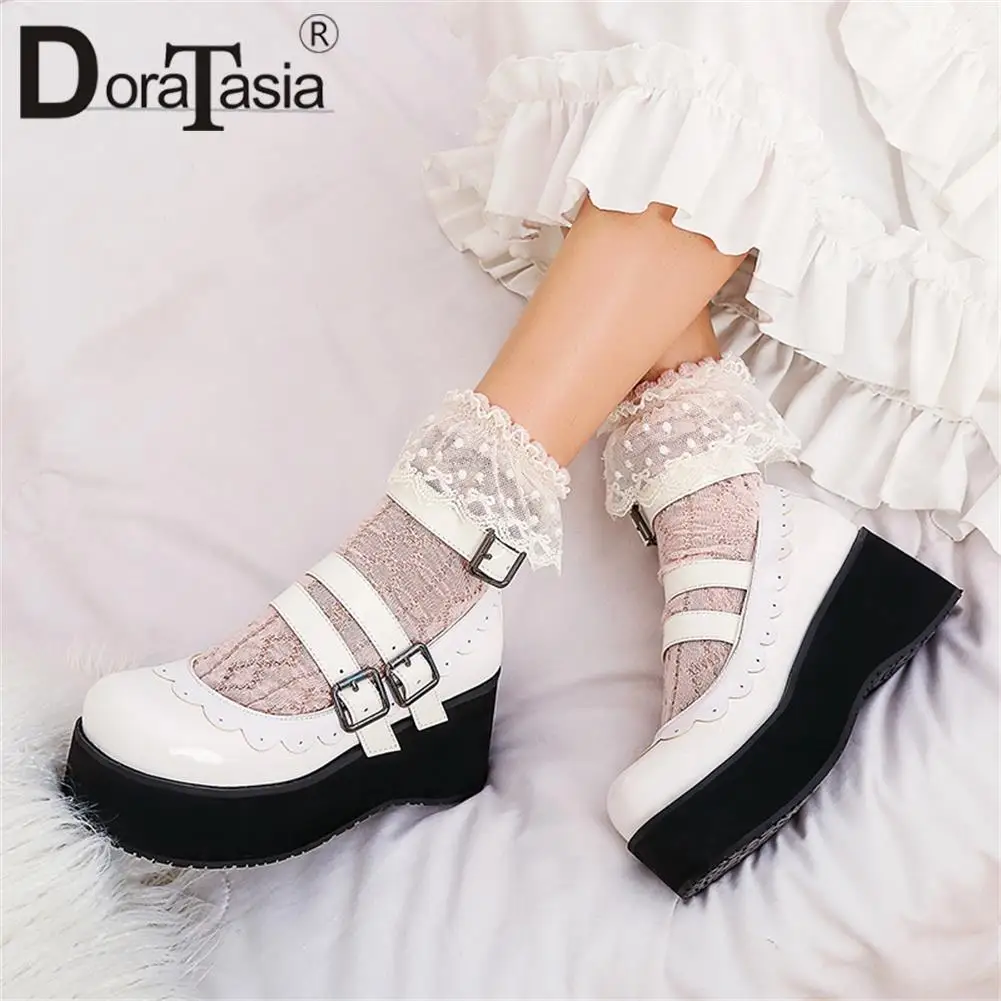Brand New Ladies Lolita Cute Mary Janes Pumps Fashion Buckle Platform Wedges High Heels women's Pumps Sweet Gothic Woman Shoes
Brand New Ladies Lolita Cute Mary Janes Pumps Fashion Buckle Platform Wedges High Heels women's Pumps Sweet Gothic Woman Shoes