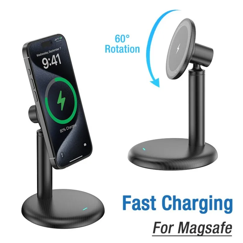 Magnetic Phone Holder 60° Roatation Stand With Wireless Charger For Magsafe iPhone 17 16 15 14 13 12 Fast Charging Mount Bracket
Magnetic Phone Holder 60° Roatation Stand With Wireless Charger For Magsafe iPhone 17 16 15 14 13 12 Fast Charging Mount Bracket