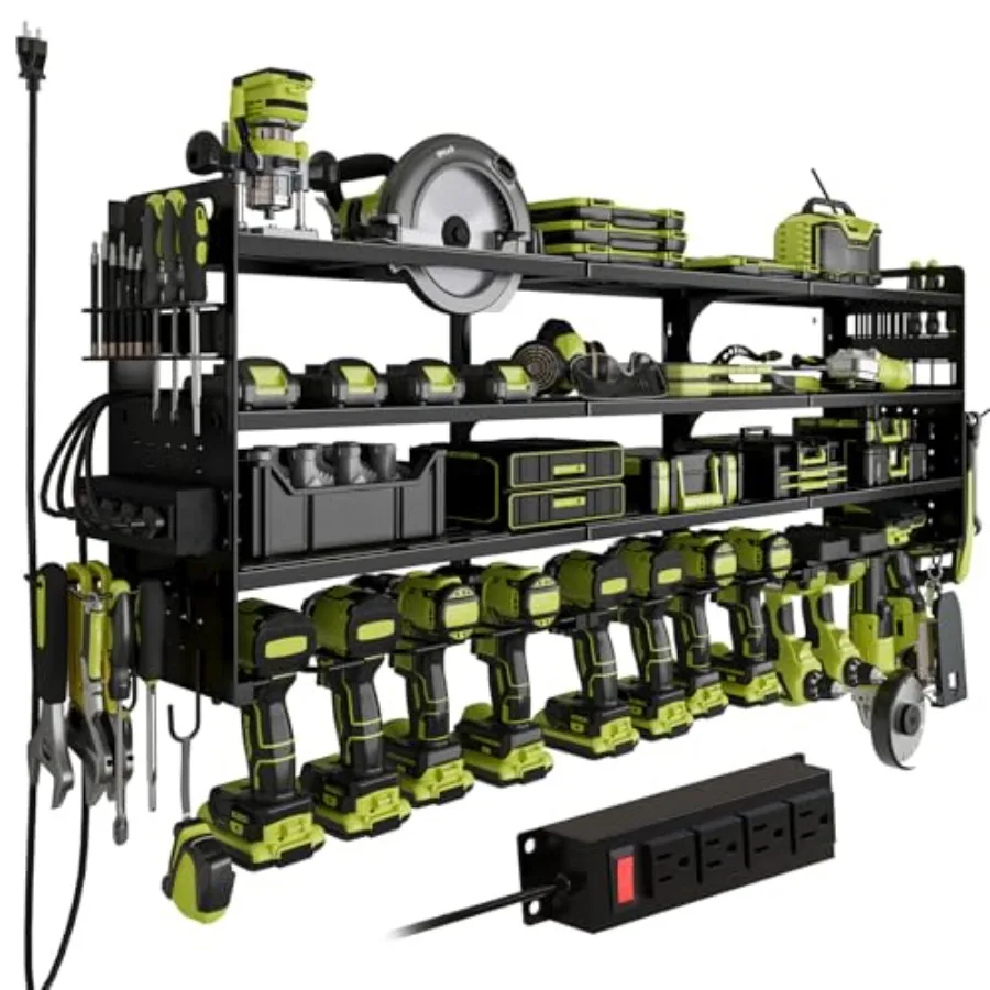 12 Cordless Drill Holder Large Power Tool Organizer Wall Mount with Side Pegboard and Screwdriver Holder 4-Tier Heavy Duty Meta
12 Cordless Drill Holder Large Power Tool Organizer Wall Mount with Side Pegboard and Screwdriver Holder 4-Tier Heavy Duty Meta