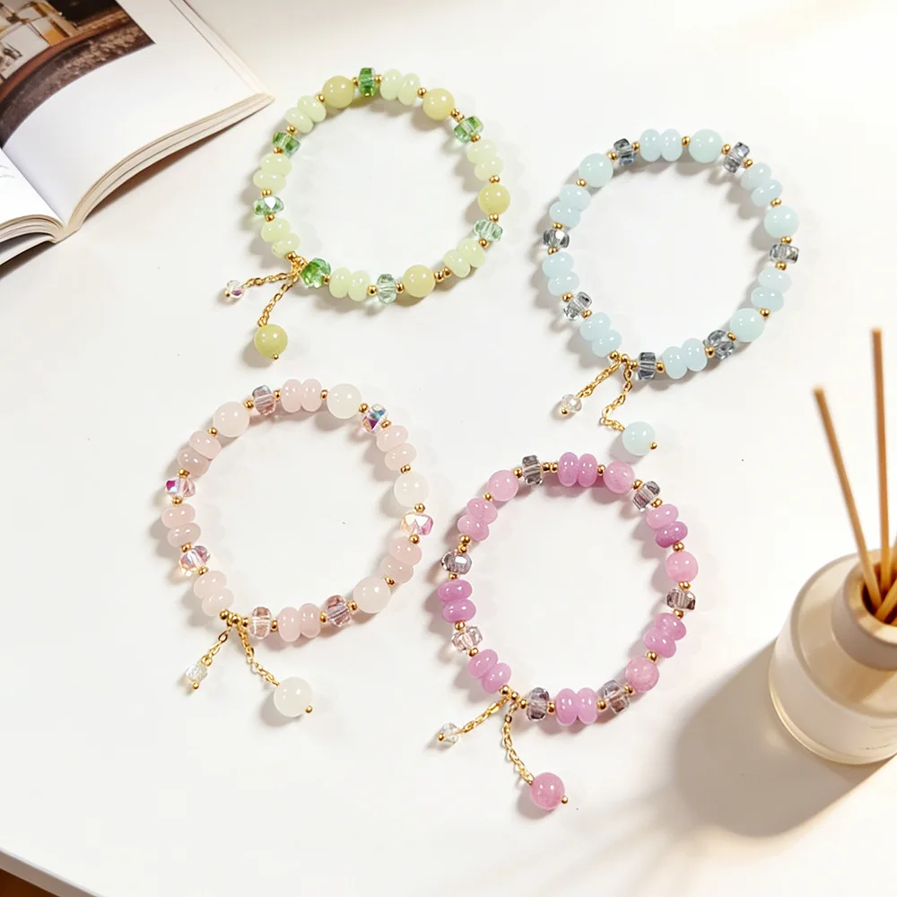 Pink/Purple/Blue/Green Crystal Abacus Bead Beaded Bracelet Women Cute Tassel Pendant Stretch Bangle Minimalist Fashion Jewelry
Pink/Purple/Blue/Green Crystal Abacus Bead Beaded Bracelet Women Cute Tassel Pendant Stretch Bangle Minimalist Fashion Jewelry