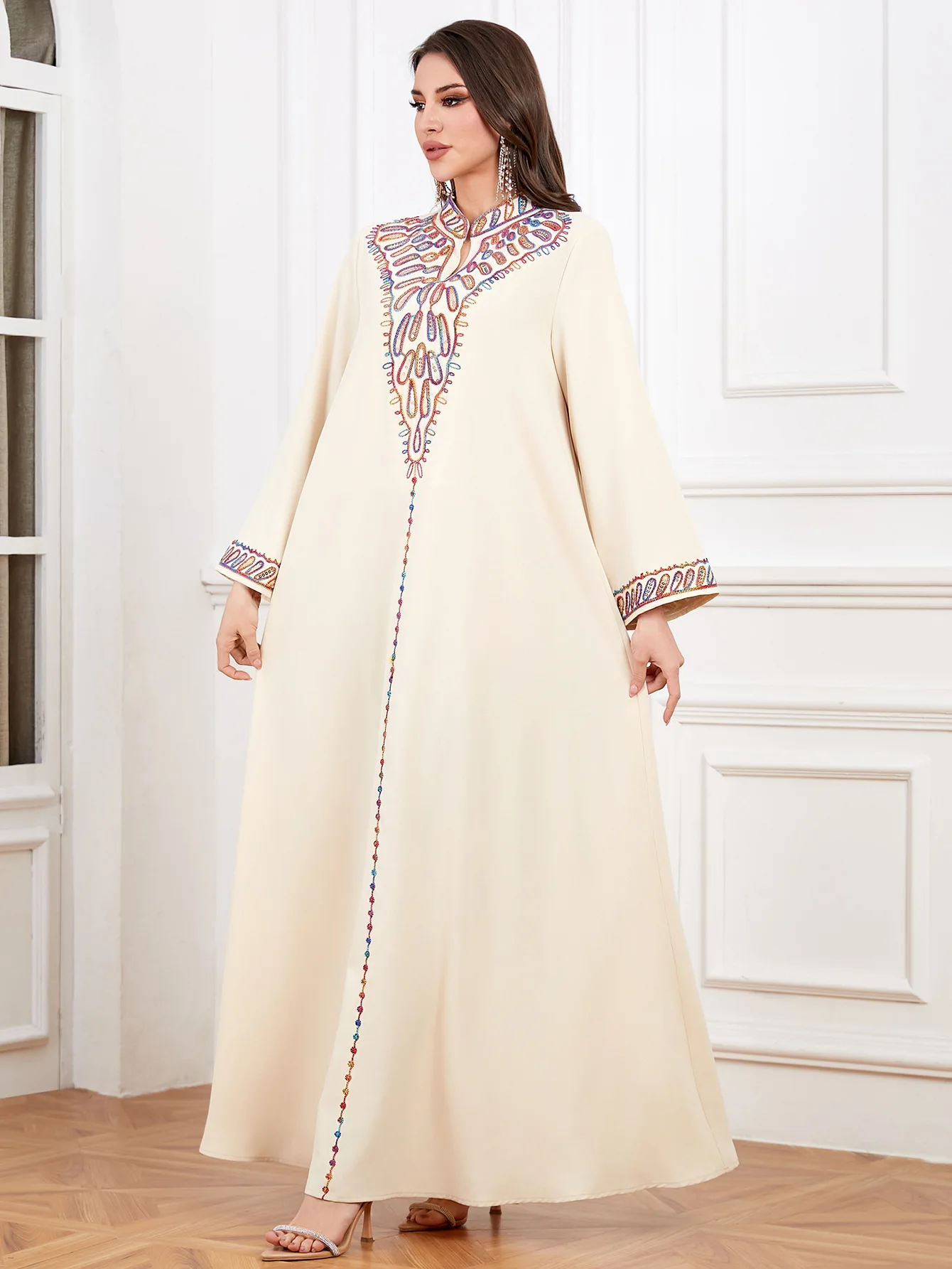 Eid Women Embroidery Dress Muslim Abaya Party Caftan Jalabiya Ramadan Vestidos Largos Dresses Dubai Abayas Kaftan Arab Robe 2025 
Eid Women Embroidery Dress Muslim Abaya Party Caftan Jalabiya Ramadan Vestidos Largos Dresses Dubai Abayas Kaftan Arab Robe 2025