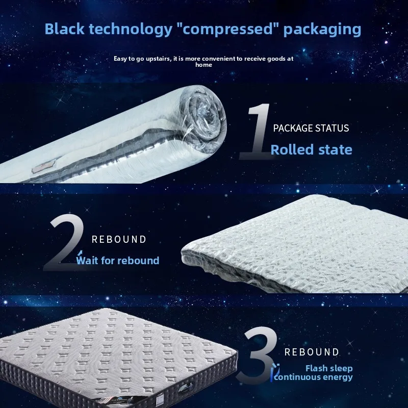 Compressed roll mattress, 200 * 100 * 20/22CM spring memory cotton mattress, independent bag
Compressed roll mattress, 200 * 100 * 20/22CM spring memory cotton mattress, independent bag