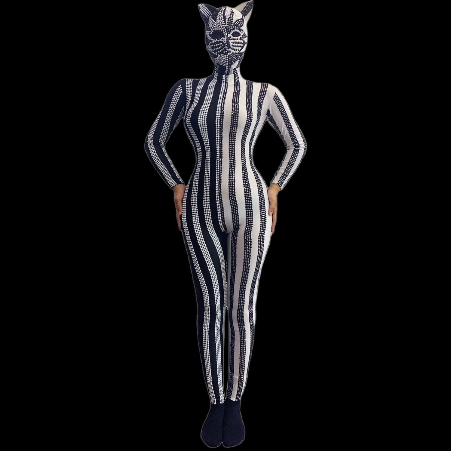 Women Halloween Performance Costumes Festival Outfit Nightclub Party Cosplay Clothing Bodycon Stretch Rhinestone Jumpsuits
Women Halloween Performance Costumes Festival Outfit Nightclub Party Cosplay Clothing Bodycon Stretch Rhinestone Jumpsuits