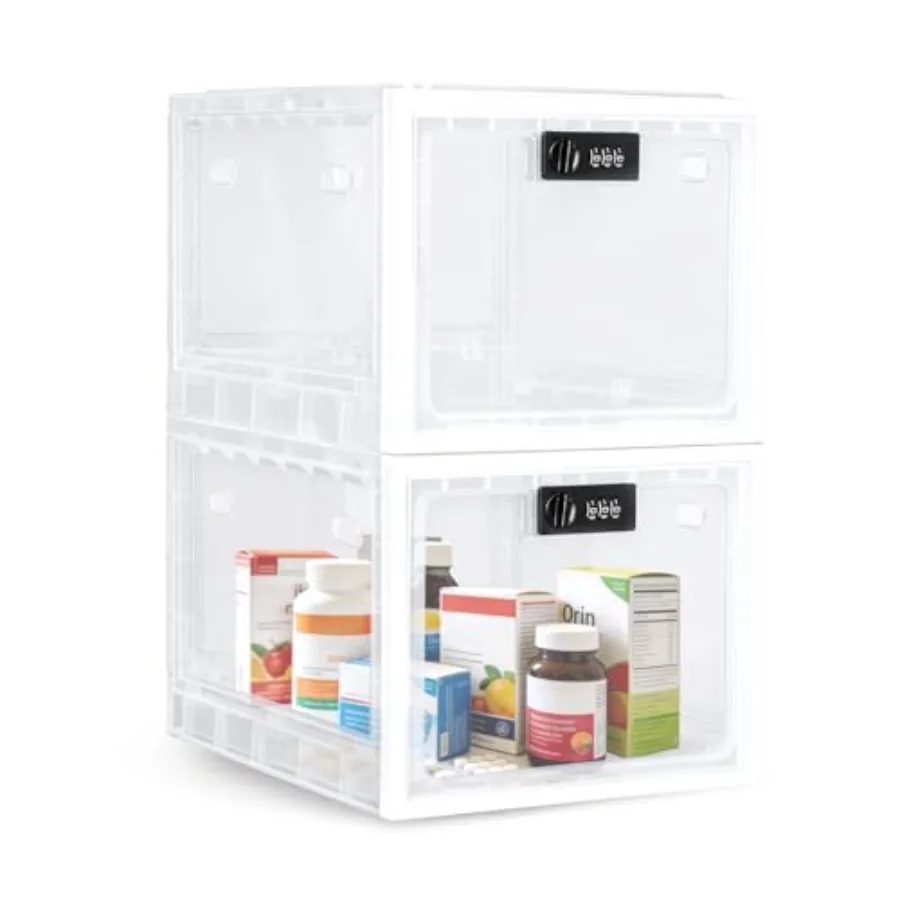 Large Medicine Lock Box, Clear Medication Lock Box for Refrigerator, Lockable Storage with Code for Snacks, Phone, Tablet, Offi
Large Medicine Lock Box, Clear Medication Lock Box for Refrigerator, Lockable Storage with Code for Snacks, Phone, Tablet, Offi