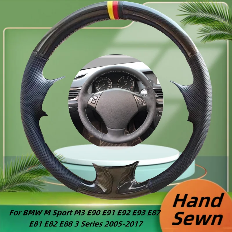 Car Steering Wheel Cover Hand-Sewn Genuine Leather For BMW M Sport M3 E90 E91 E92 E93 E87 E81 E82 E88 3 Series 2005-2017
Car Steering Wheel Cover Hand-Sewn Genuine Leather For BMW M Sport M3 E90 E91 E92 E93 E87 E81 E82 E88 3 Series 2005-2017