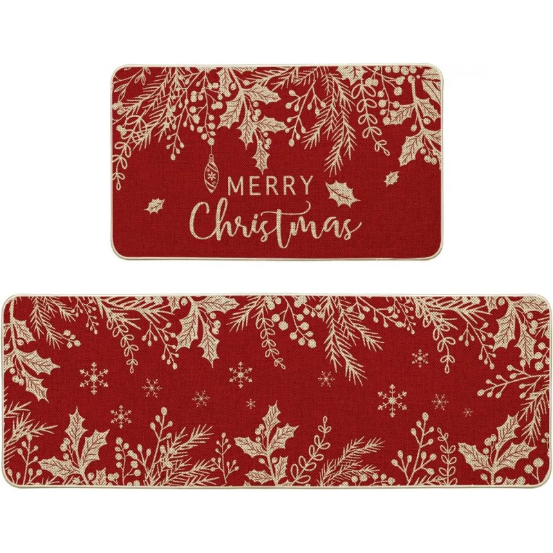 Merry Christmas Kitchen By Mat 2-piece Set Winter Bedroom Decorative Floor Mat 16inX24in 17inX47in
Merry Christmas Kitchen By Mat 2-piece Set Winter Bedroom Decorative Floor Mat 16inX24in 17inX47in