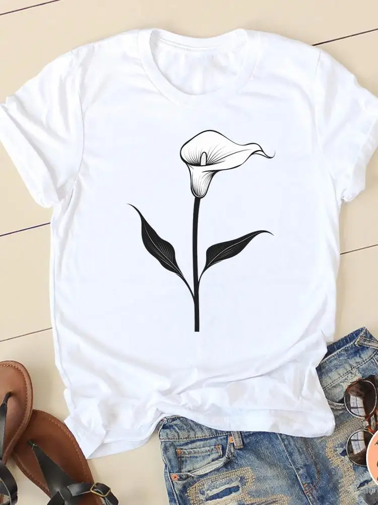 Trend Cartoon Flower Ladies T Clothing Tee Womens Print Casual White Short Sleeve T-shirts Women Graphic O-neck Fashion Clothes
Trend Cartoon Flower Ladies T Clothing Tee Womens Print Casual White Short Sleeve T-shirts Women Graphic O-neck Fashion Clothes