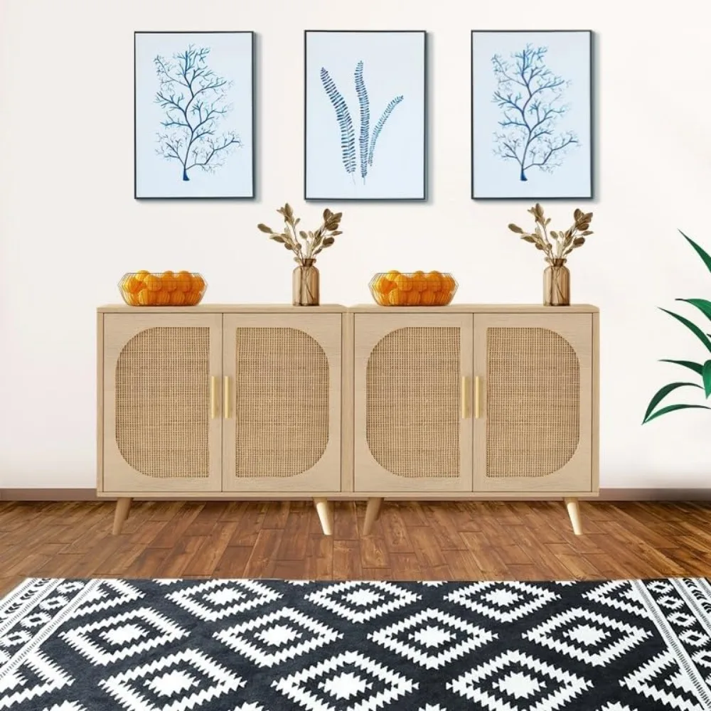 Rattan Storage Cabinet with Doors,Accent Bathroom Floor Cabinet,with 2 Doors and 4 compartments for Storage,Cabinet with Solid W
Rattan Storage Cabinet with Doors,Accent Bathroom Floor Cabinet,with 2 Doors and 4 compartments for Storage,Cabinet with Solid W