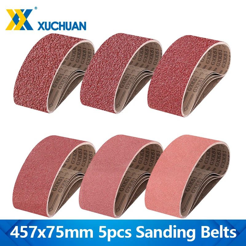 5pcs 457x75mm Sander Belts 40 60 80 100 120 150 Grit Sand Paper Sanding Belts for Wood Metal Polishing Abrasive Tools
5pcs 457x75mm Sander Belts 40 60 80 100 120 150 Grit Sand Paper Sanding Belts for Wood Metal Polishing Abrasive Tools
