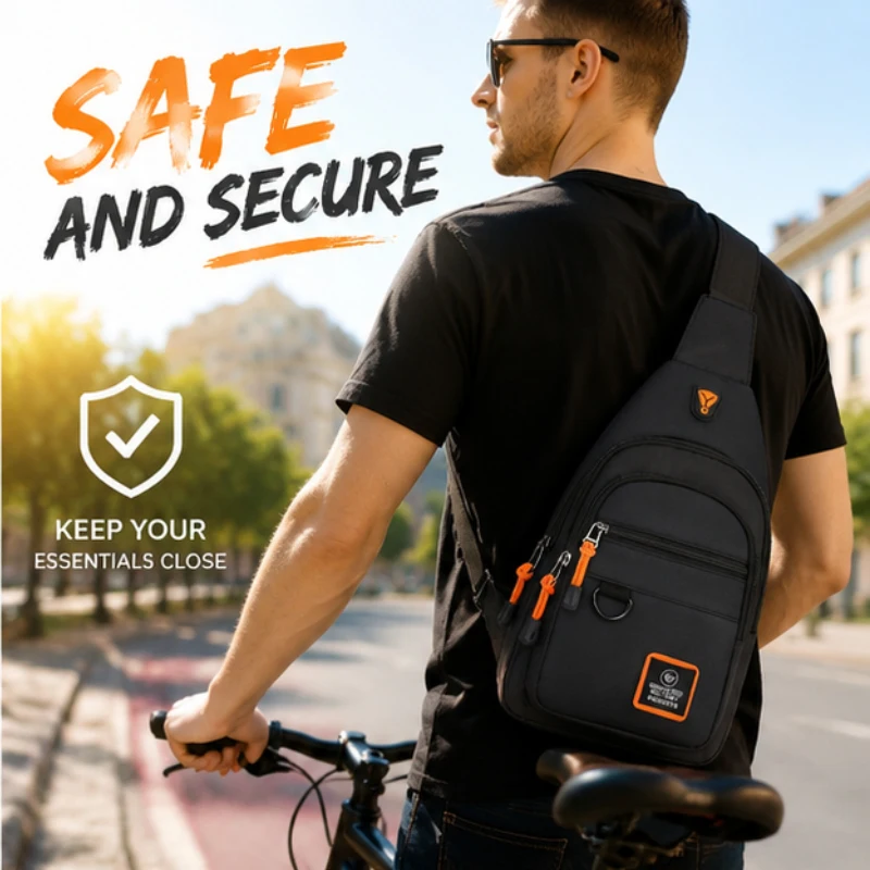 Water Resistant Chest Crossbody Bag for Male, Multi-purpose Sports Pack Suitable for Hiking, Biking, Travel & Daily Outings
Water Resistant Chest Crossbody Bag for Male, Multi-purpose Sports Pack Suitable for Hiking, Biking, Travel & Daily Outings
