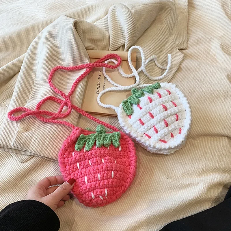 Summer Fruit Knitted Bag Women Fashion Cotton Rope Strawberry Woven Bag Crossbody Messenger Bag Orange Crochet Knitting Bag
Summer Fruit Knitted Bag Women Fashion Cotton Rope Strawberry Woven Bag Crossbody Messenger Bag Orange Crochet Knitting Bag