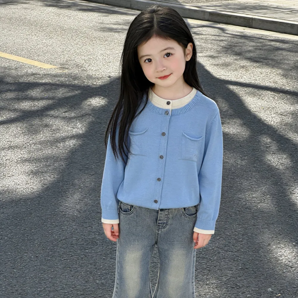 kids clothes girls coat spring baby girls clothes Sea salt blue Fake two-piece stitching knitted cardigan girl sweater coat
kids clothes girls coat spring baby girls clothes Sea salt blue Fake two-piece stitching knitted cardigan girl sweater coat