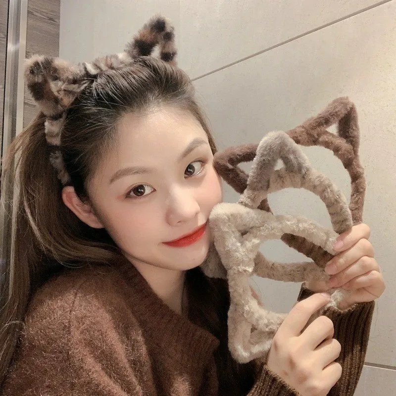 Soft Faux Fur Leopard Cat Ear Headbands Hairbands Women Girls Cute Fuzzy Makeup Hair Bands Hoops Face Washing Hair Accessories
Soft Faux Fur Leopard Cat Ear Headbands Hairbands Women Girls Cute Fuzzy Makeup Hair Bands Hoops Face Washing Hair Accessories