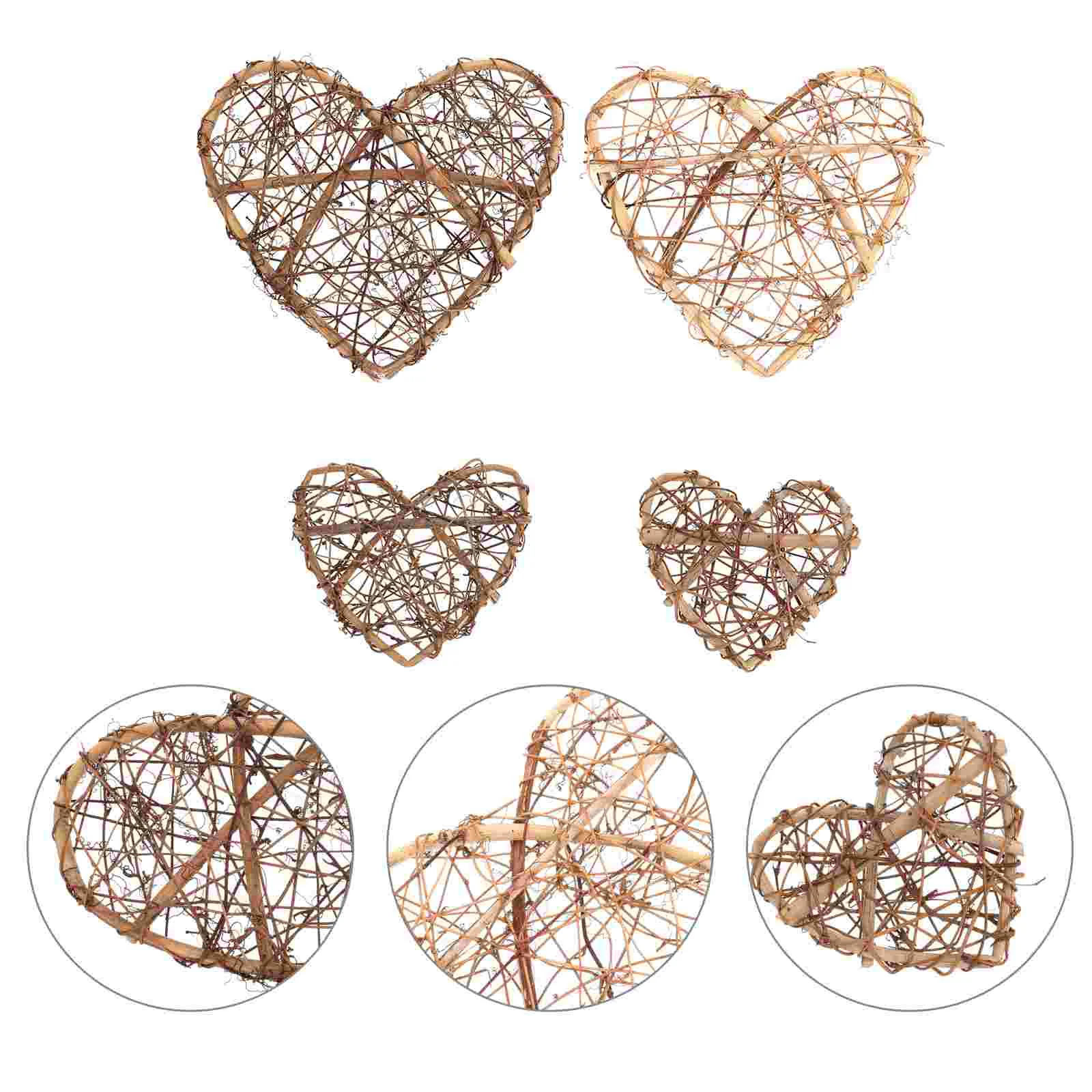 4 Pcs Wedding Decorations Wreath Decorative Hoop Photo Prop Heart Front Door Household Adornments Brown DIY Frame Party
4 Pcs Wedding Decorations Wreath Decorative Hoop Photo Prop Heart Front Door Household Adornments Brown DIY Frame Party
