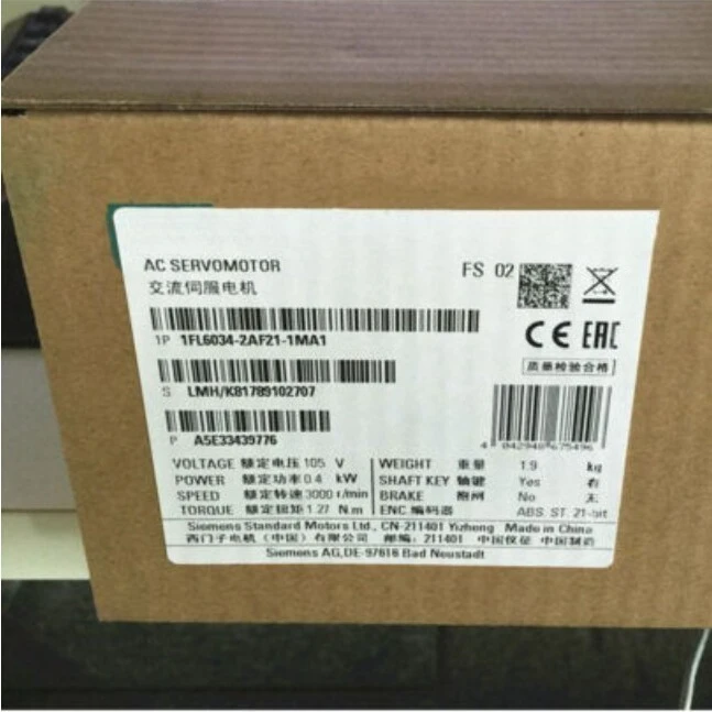 Новый серводвигатель 1FL6034-2AF21-1MA1 в коробке 1FL60342AF211MA1 В наличии
Новый серводвигатель 1FL6034-2AF21-1MA1 в коробке 1FL60342AF211MA1 В наличии