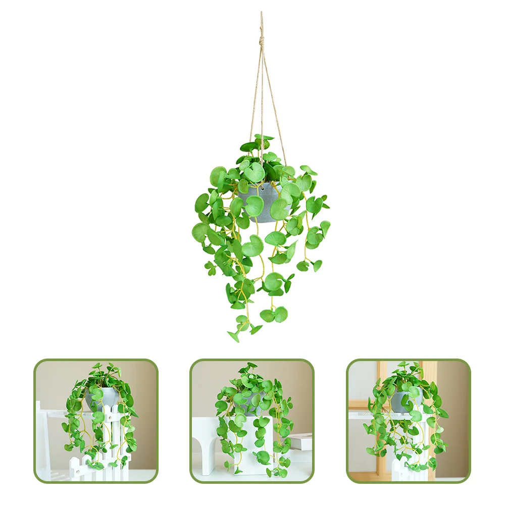 Potted Plant Hanging Basket Plants Faux Artificial Silk Cloth Greenery with Holder
Potted Plant Hanging Basket Plants Faux Artificial Silk Cloth Greenery with Holder