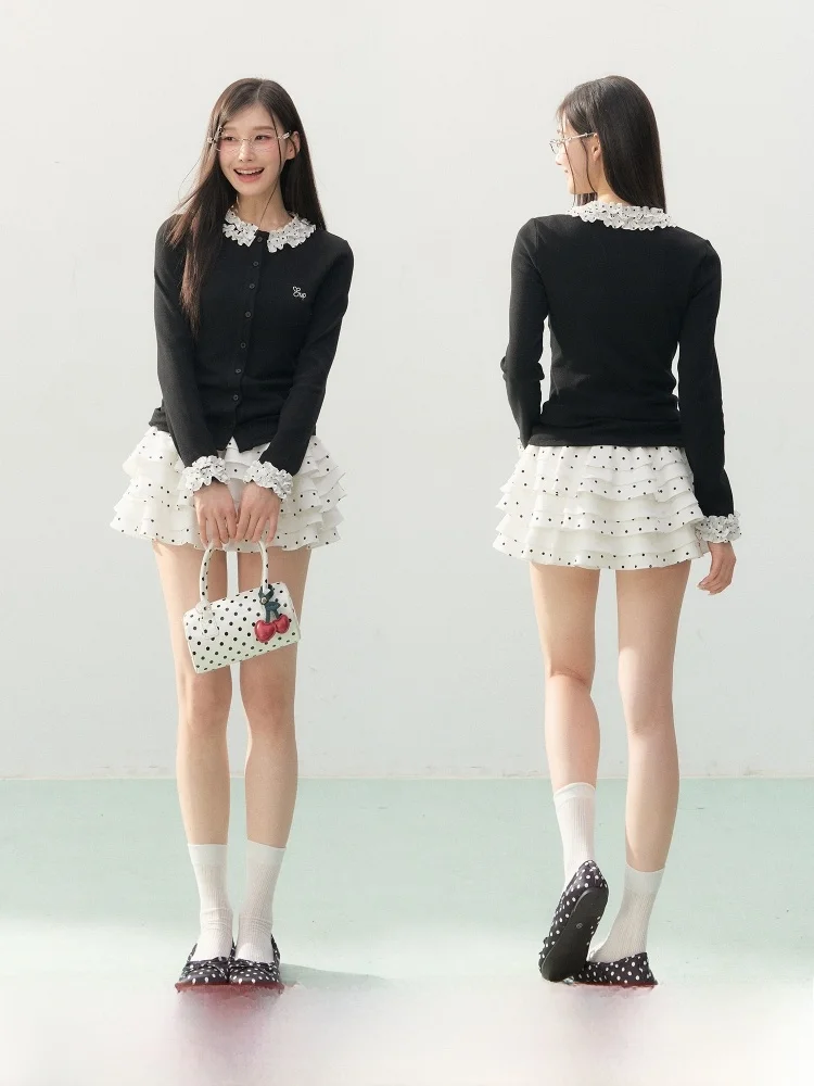 ELEVEN SP Summer White Polka Dot Short A-Line Skirt Women's Korean Style Unique Beautiful Half-length Cake Skirt
ELEVEN SP Summer White Polka Dot Short A-Line Skirt Women's Korean Style Unique Beautiful Half-length Cake Skirt