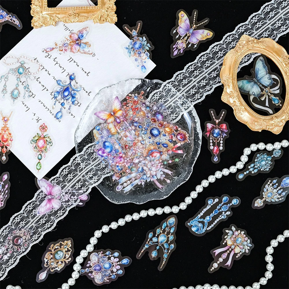 10/30/50pcs Transparent INS Style Jeweled Necklace PET Stickers Aesthetic Decals DIY Guitar Phone Suitcase Cute Cartoon Sticker
10/30/50pcs Transparent INS Style Jeweled Necklace PET Stickers Aesthetic Decals DIY Guitar Phone Suitcase Cute Cartoon Sticker