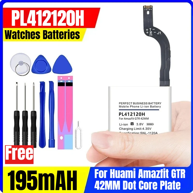 PL412120H 195mAH Watches Batteries for Huami Amazfit GTR 42MM Dot Core Plate
PL412120H 195mAH Watches Batteries for Huami Amazfit GTR 42MM Dot Core Plate