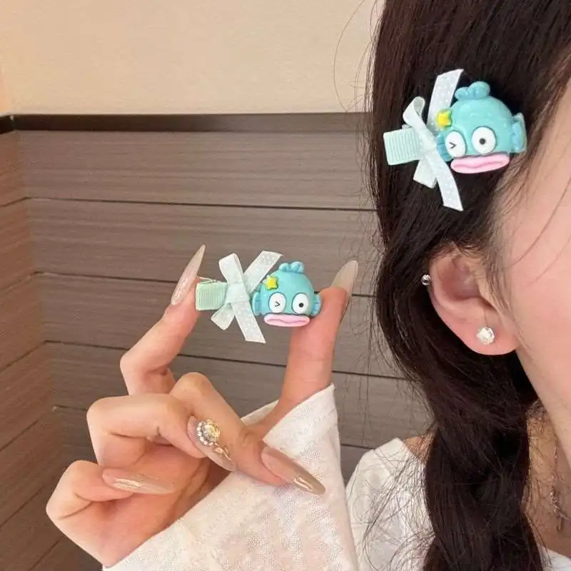 4Pcs Sanrio Hangyodon Wink Pentagram Bow Mint Green Hairpin Shattered Bangs Hair Clip Sweet Hair Accessories Girl Birthday Gift
4Pcs Sanrio Hangyodon Wink Pentagram Bow Mint Green Hairpin Shattered Bangs Hair Clip Sweet Hair Accessories Girl Birthday Gift