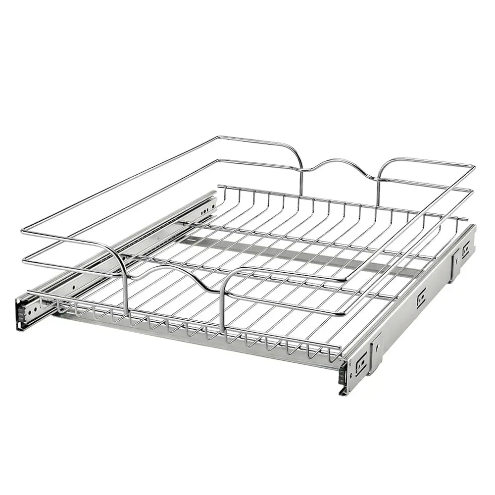 Kitchen Cabinet Pullout Shelf And Drawer Organizer Slide Out Pantry Storage Basket In Multiple Sizes, 18 X 22 In, 5Wb1-1822Cr-1
Kitchen Cabinet Pullout Shelf And Drawer Organizer Slide Out Pantry Storage Basket In Multiple Sizes, 18 X 22 In, 5Wb1-1822Cr-1