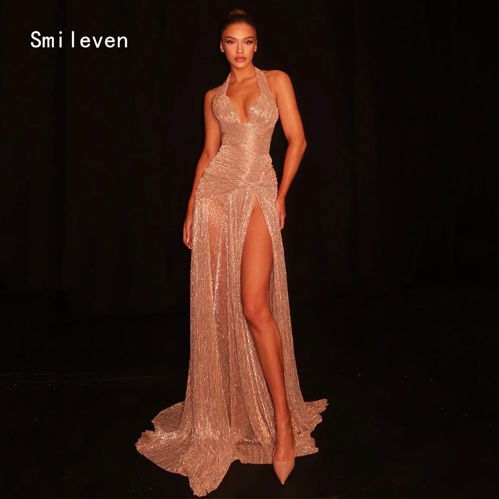 Smileven Luxury A Line Prom Dress Sexy Halter Gowns for Gala Party Tassel Pattern Side Silt Evening Dress Customized 2026
Smileven Luxury A Line Prom Dress Sexy Halter Gowns for Gala Party Tassel Pattern Side Silt Evening Dress Customized 2026