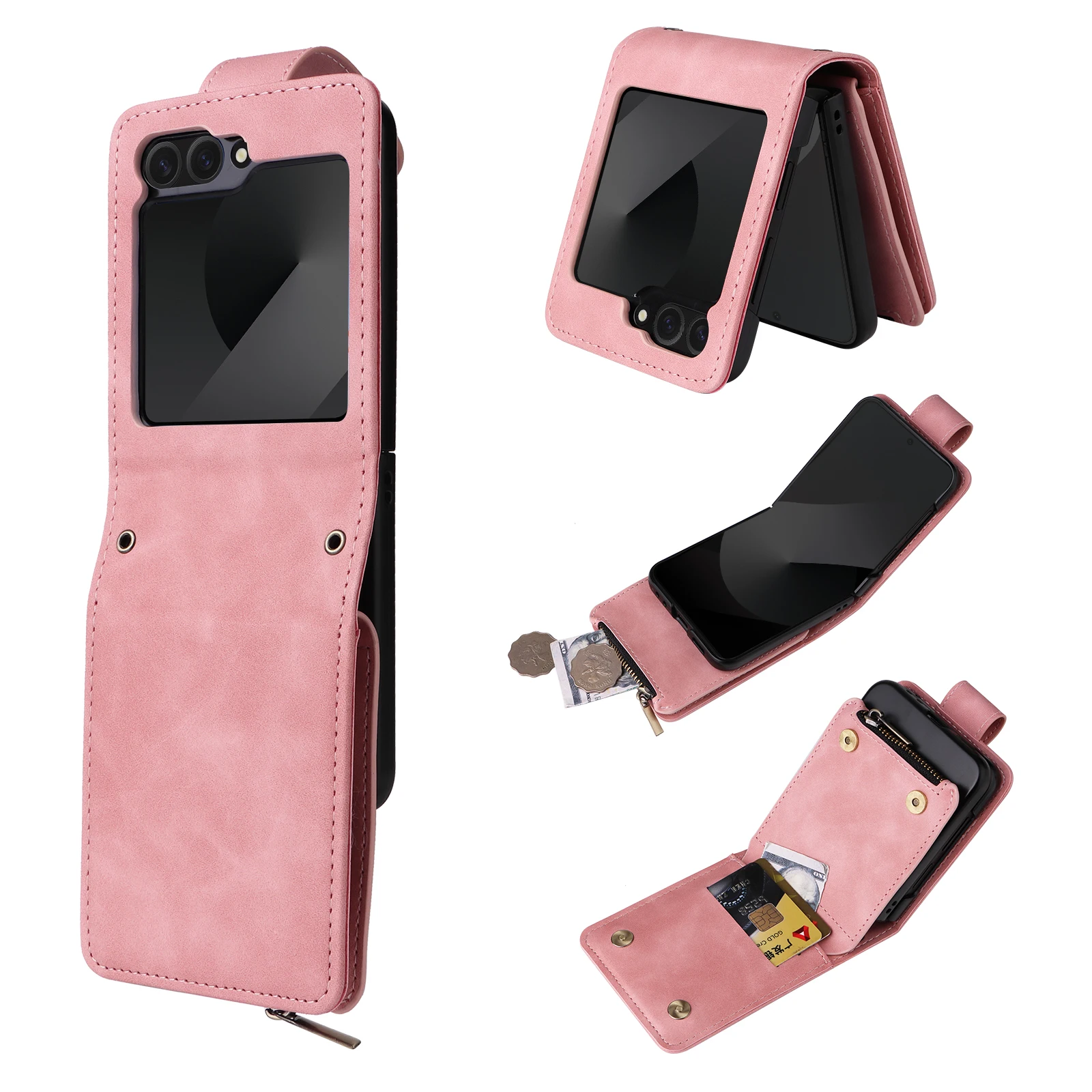 CAESBON Wallet Multi-card Zipper Kickstand Magnetic Flip Leather Case For Samsung Galaxy Z Flip 6 Z Flip 5 Z Flip 4 Z Flip 3
CAESBON Wallet Multi-card Zipper Kickstand Magnetic Flip Leather Case For Samsung Galaxy Z Flip 6 Z Flip 5 Z Flip 4 Z Flip 3