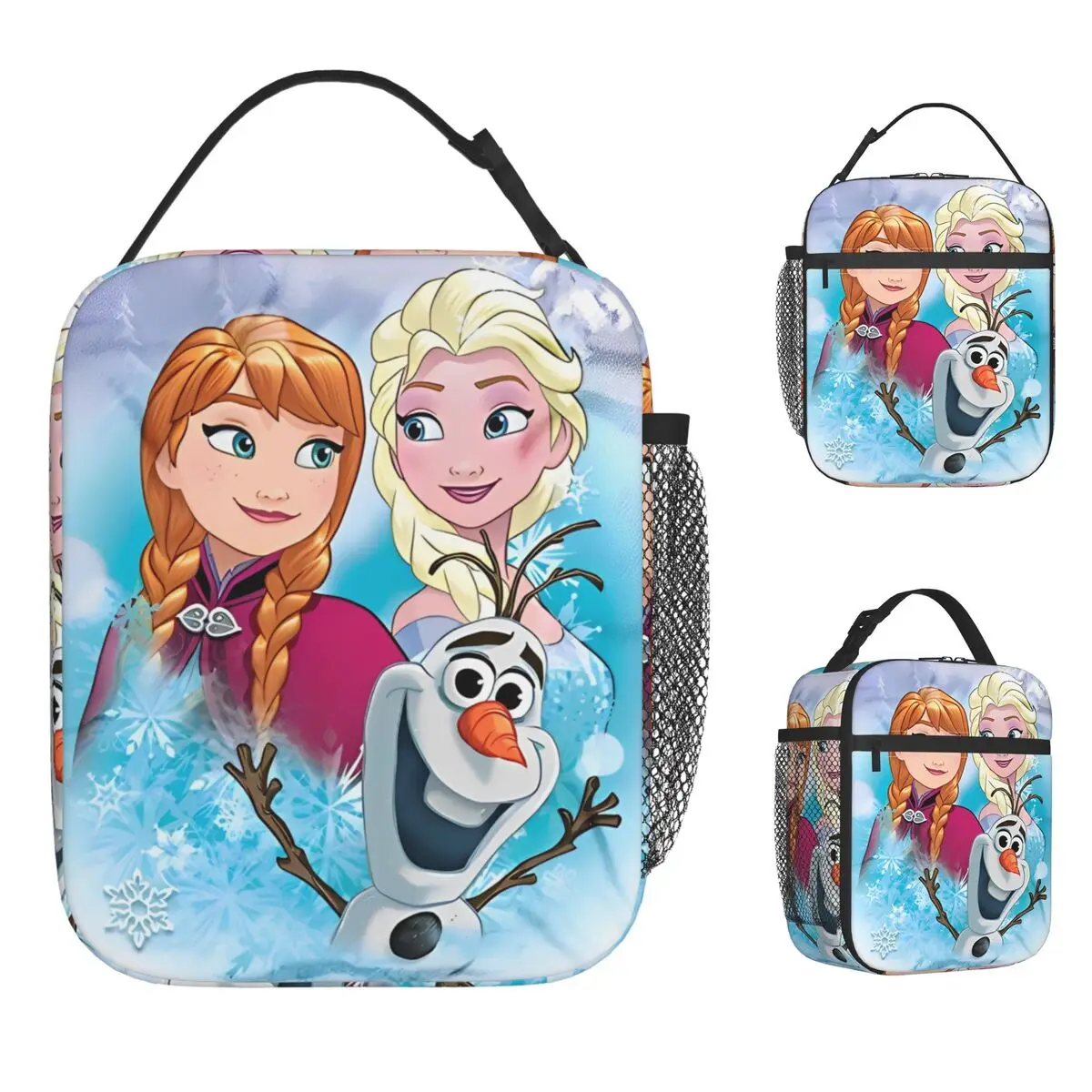 Изолированные сумки для обеда с рисунком Эльзы и Анны Олафа, термосумка Контейнер для еды, замороженный ланч-бокс большой емкости, сумки для хранения еды 
Изолированные сумки для обеда с рисунком Эльзы и Анны Олафа, термосумка Контейнер для еды, замороженный ланч-бокс большой емкости, сумки для хранения еды